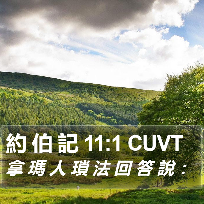 約 伯 記 11:1 CUVT Bible Study