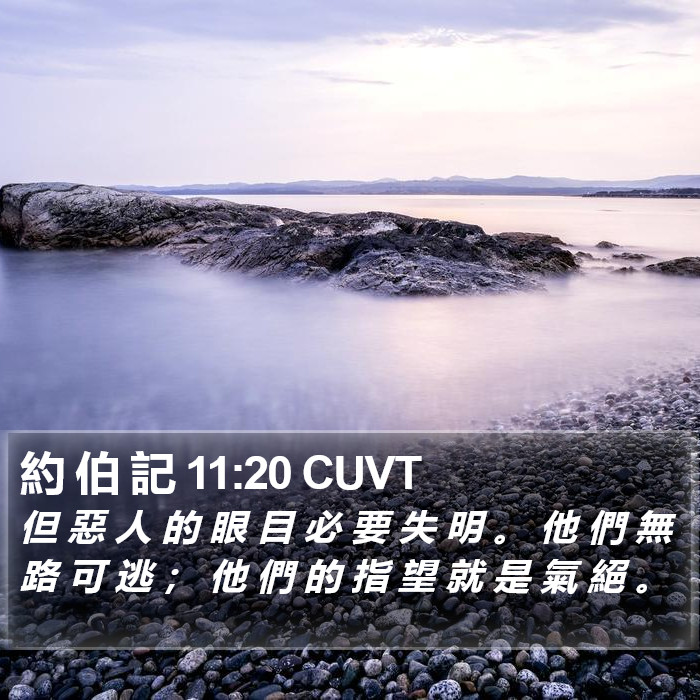 約 伯 記 11:20 CUVT Bible Study