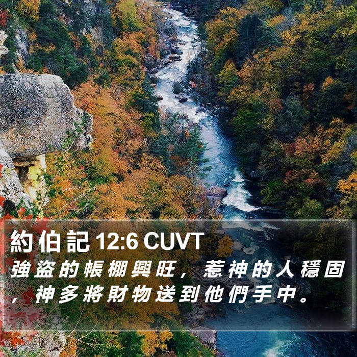約 伯 記 12:6 CUVT Bible Study