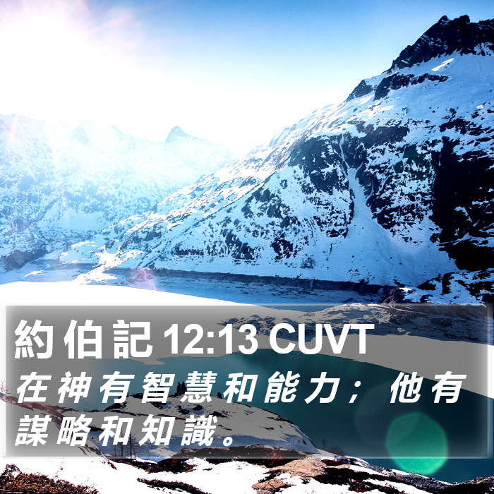 約 伯 記 12:13 CUVT Bible Study