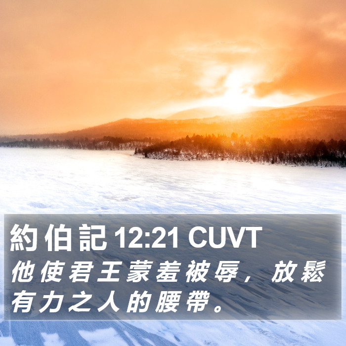 約 伯 記 12:21 CUVT Bible Study