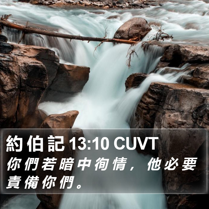 約 伯 記 13:10 CUVT Bible Study