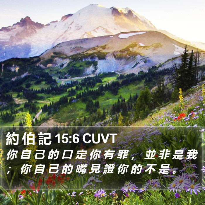 約 伯 記 15:6 CUVT Bible Study