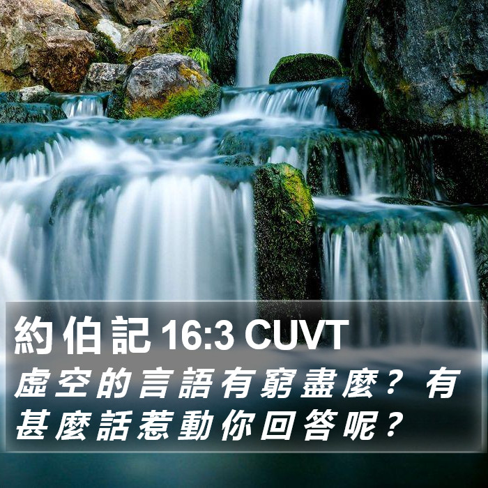 約 伯 記 16:3 CUVT Bible Study