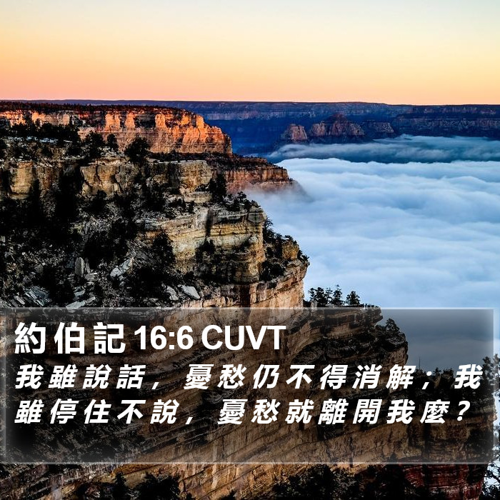 約 伯 記 16:6 CUVT Bible Study