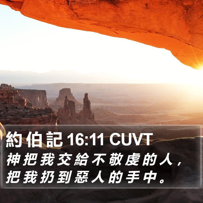約 伯 記 16:11 CUVT Bible Study