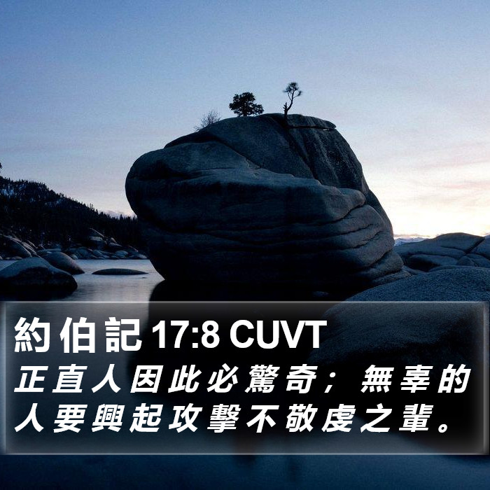 約 伯 記 17:8 CUVT Bible Study
