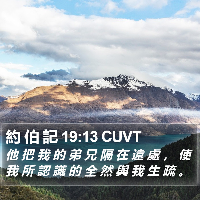 約 伯 記 19:13 CUVT Bible Study
