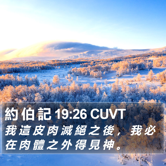 約 伯 記 19:26 CUVT Bible Study