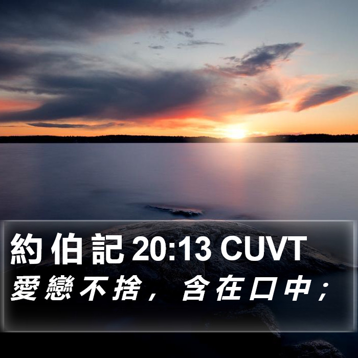 約 伯 記 20:13 CUVT Bible Study