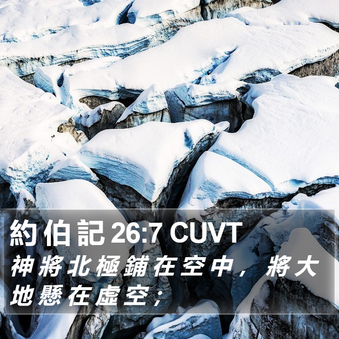 約 伯 記 26:7 CUVT Bible Study