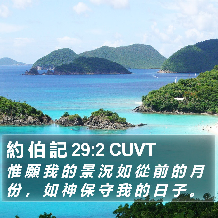 約 伯 記 29:2 CUVT Bible Study