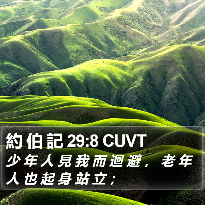 約 伯 記 29:8 CUVT Bible Study