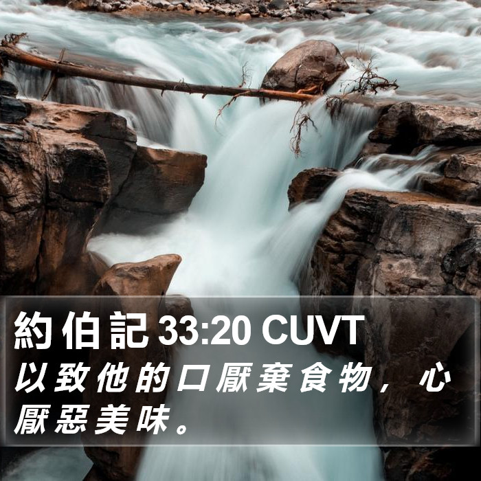 約 伯 記 33:20 CUVT Bible Study