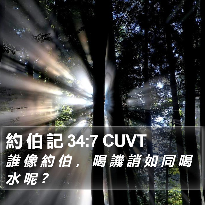 約 伯 記 34:7 CUVT Bible Study