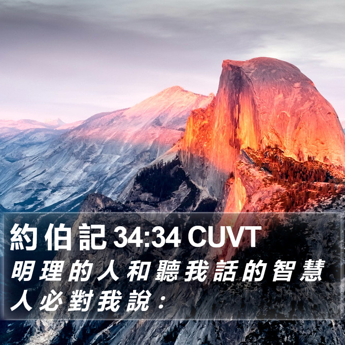 約 伯 記 34:34 CUVT Bible Study