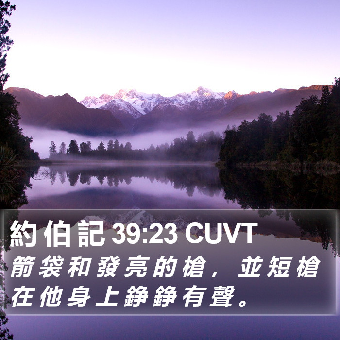 約 伯 記 39:23 CUVT Bible Study