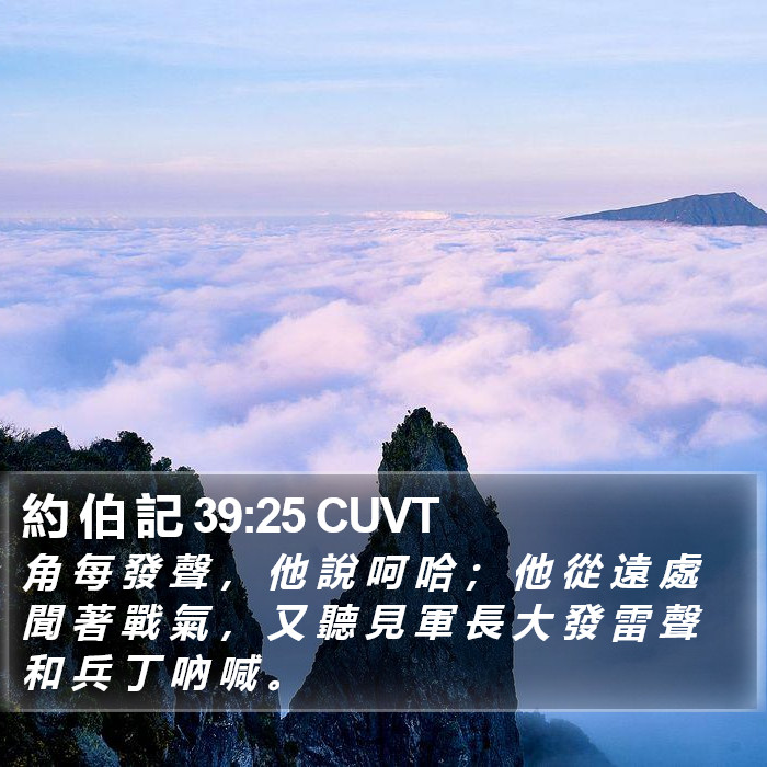 約 伯 記 39:25 CUVT Bible Study