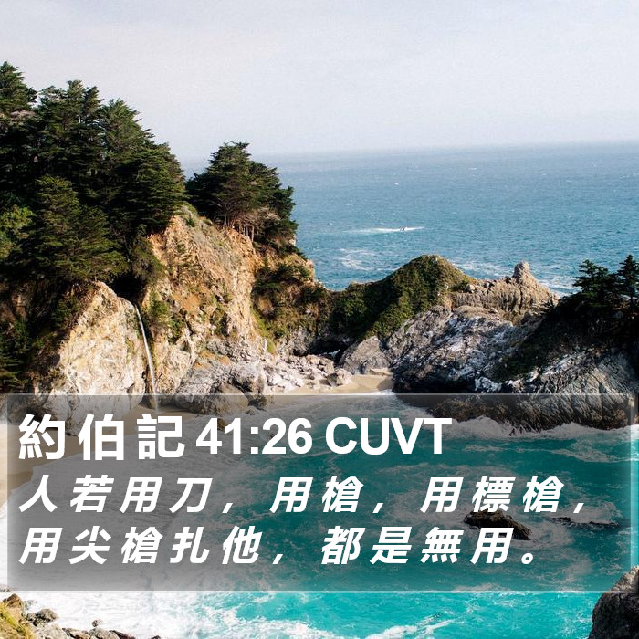 約 伯 記 41:26 CUVT Bible Study