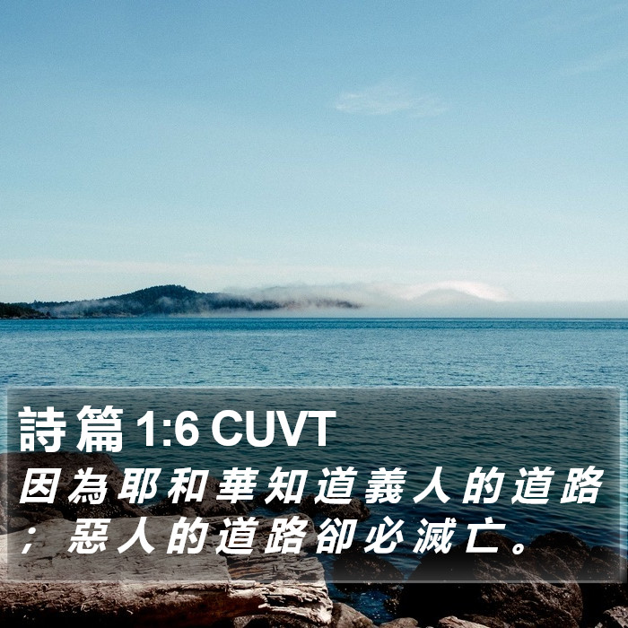 詩 篇 1:6 CUVT Bible Study