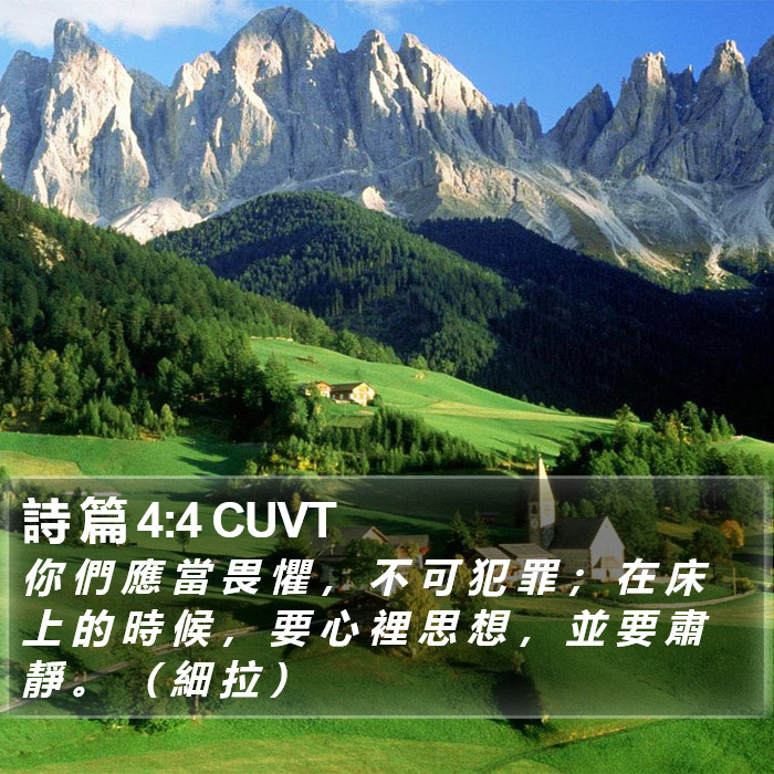 詩 篇 4:4 CUVT Bible Study