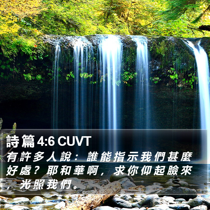 詩 篇 4:6 CUVT Bible Study