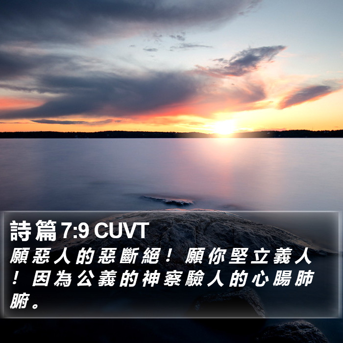 詩 篇 7:9 CUVT Bible Study