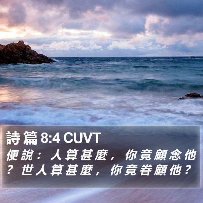 詩 篇 8:4 CUVT Bible Study