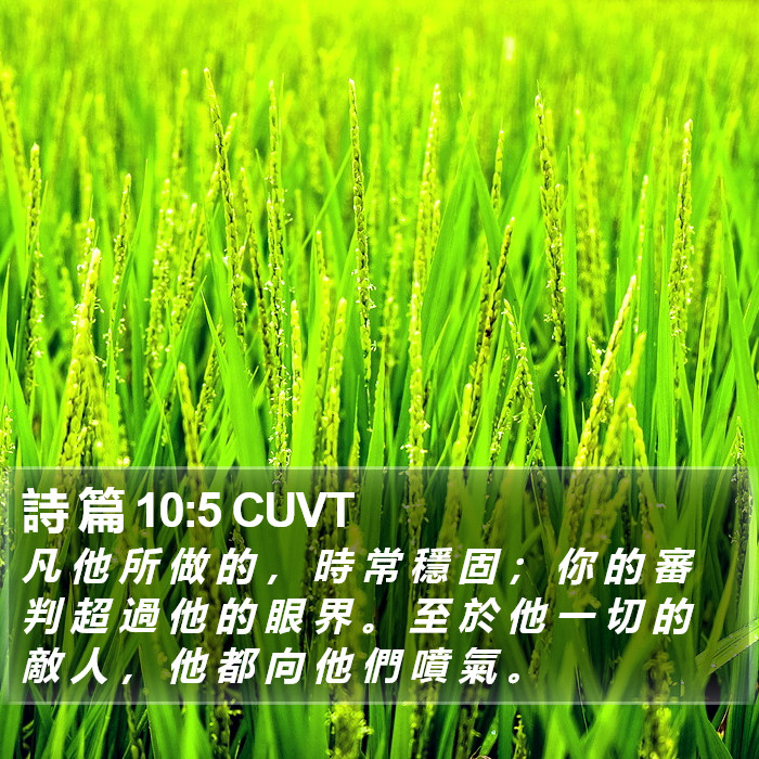 詩 篇 10:5 CUVT Bible Study