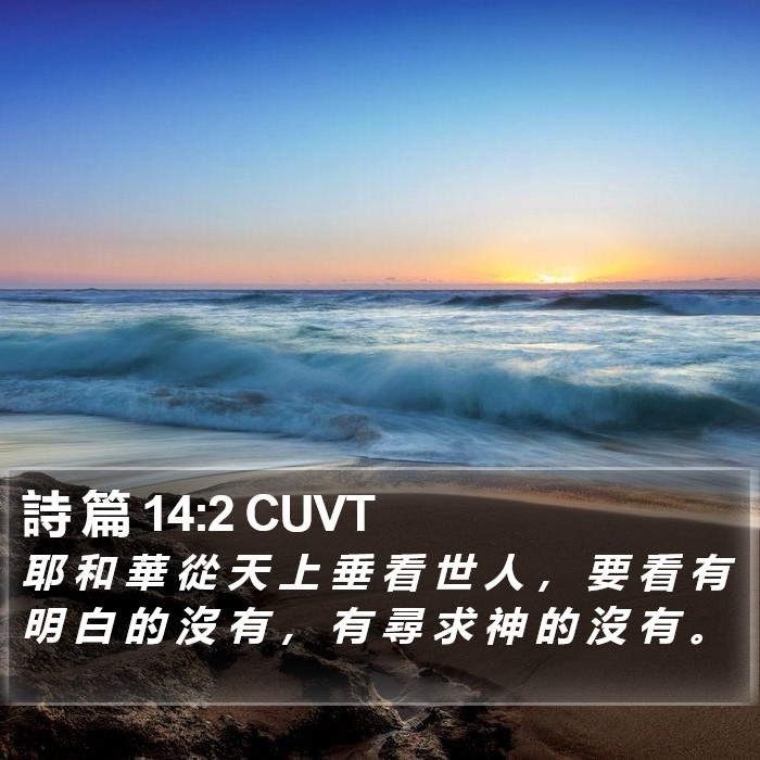 詩 篇 14:2 CUVT Bible Study