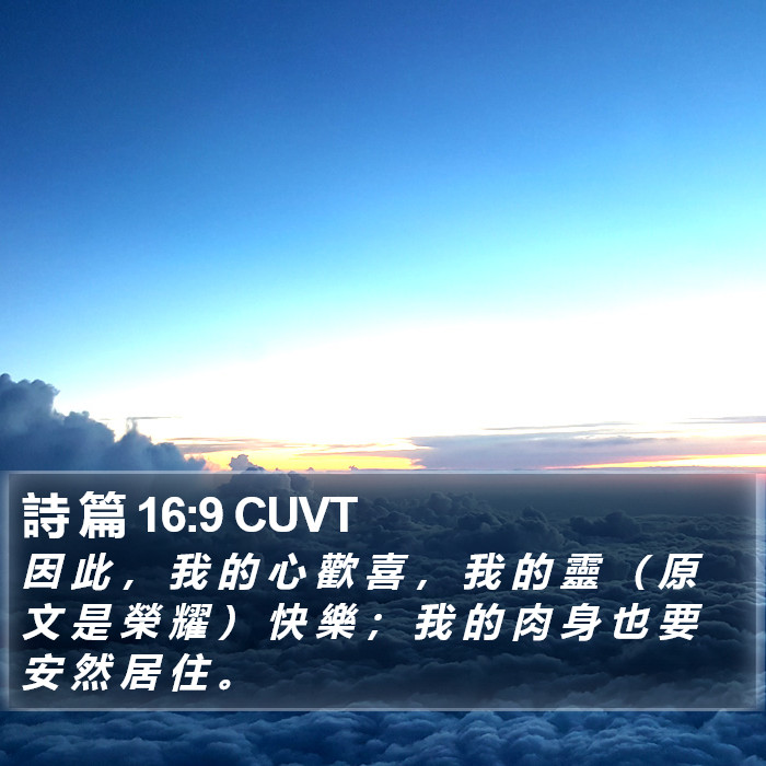詩 篇 16:9 CUVT Bible Study