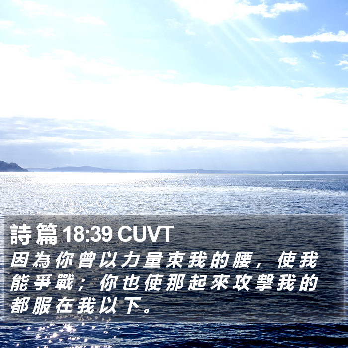 詩 篇 18:39 CUVT Bible Study