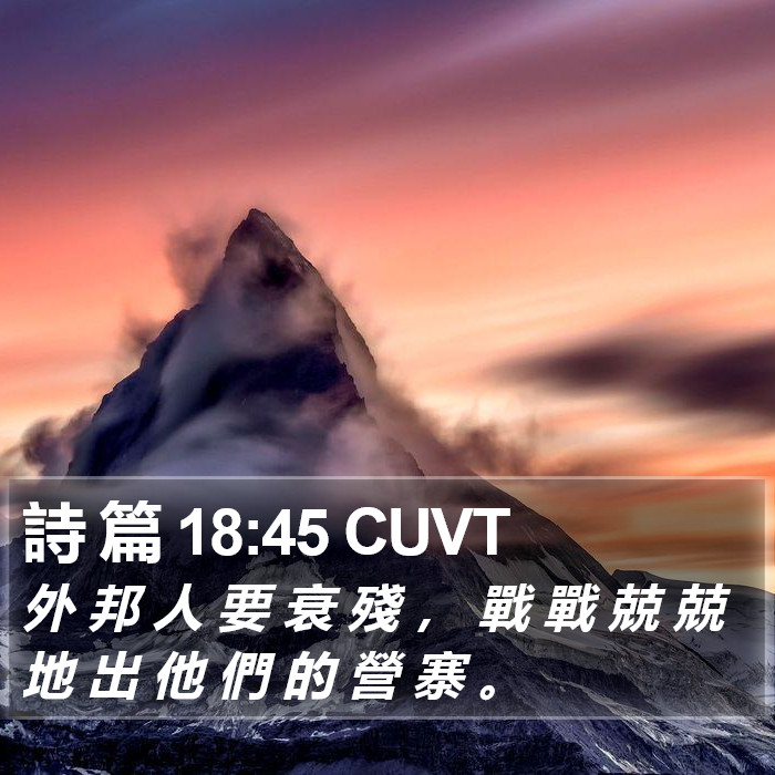 詩 篇 18:45 CUVT Bible Study