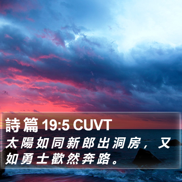 詩 篇 19:5 CUVT Bible Study