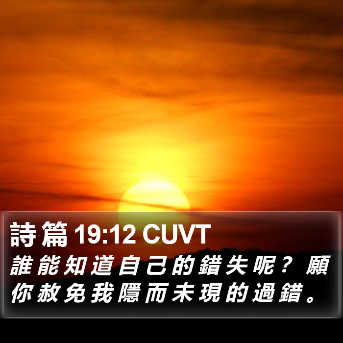 詩 篇 19:12 CUVT Bible Study