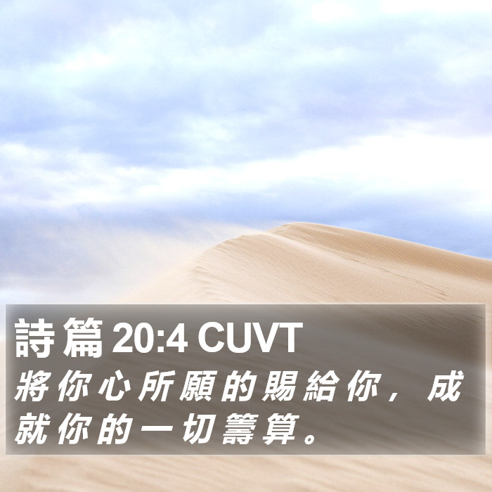 詩 篇 20:4 CUVT Bible Study