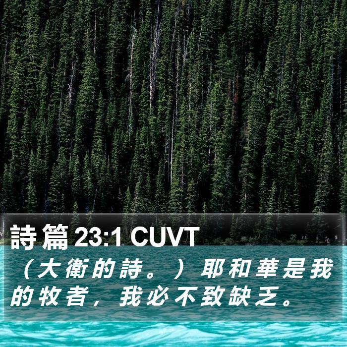 詩 篇 23:1 CUVT Bible Study