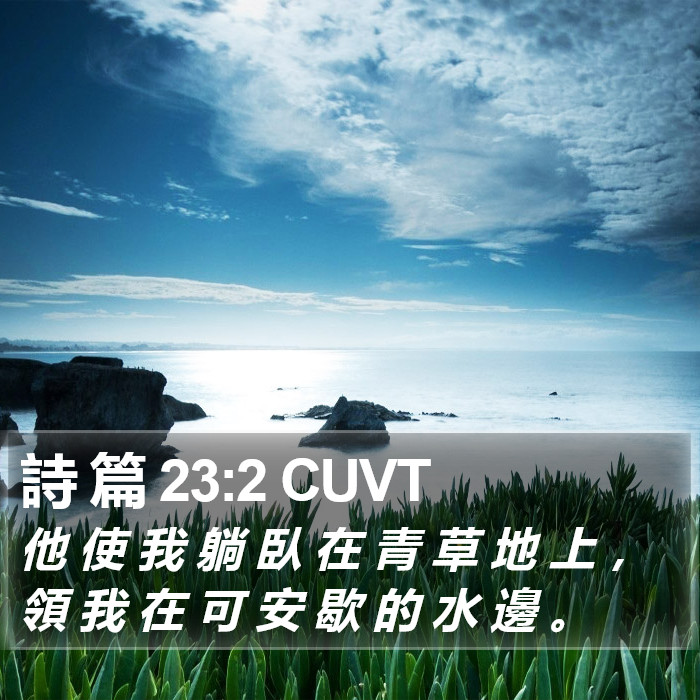 詩 篇 23:2 CUVT Bible Study