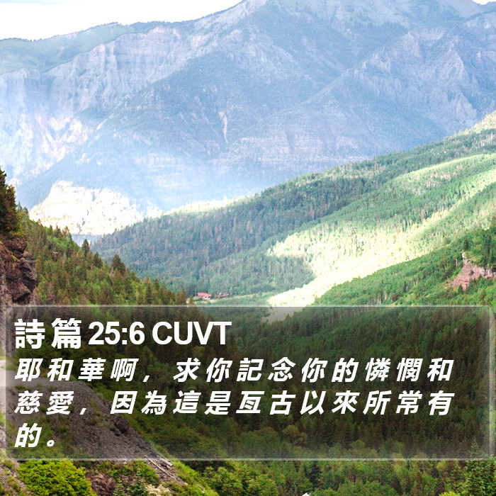 詩 篇 25:6 CUVT Bible Study