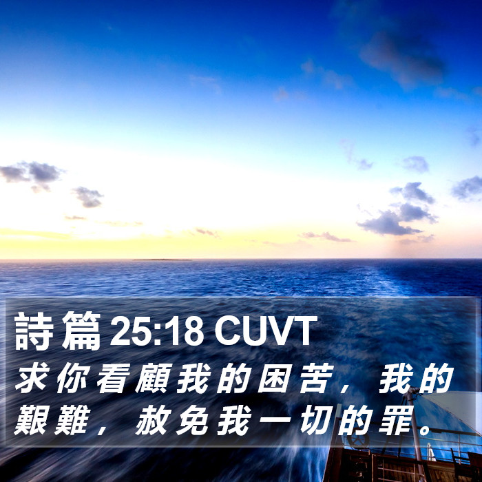 詩 篇 25:18 CUVT Bible Study