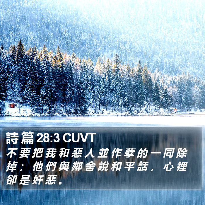 詩 篇 28:3 CUVT Bible Study