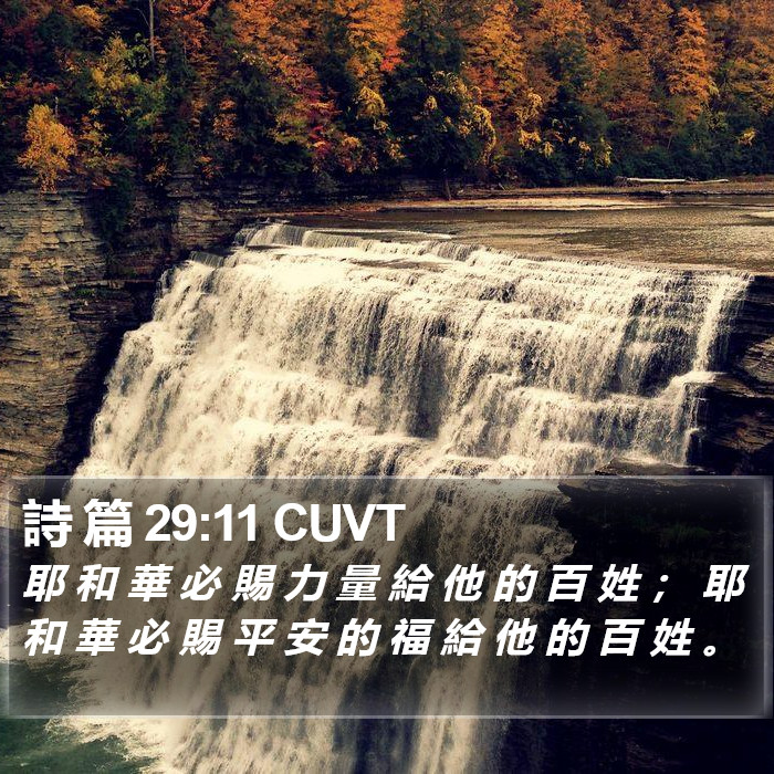 詩 篇 29:11 CUVT Bible Study