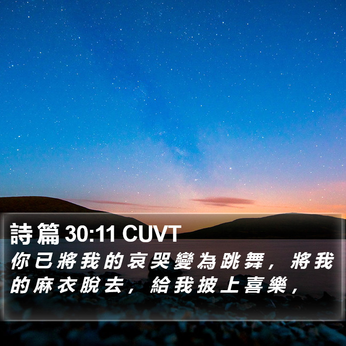 詩 篇 30:11 CUVT Bible Study