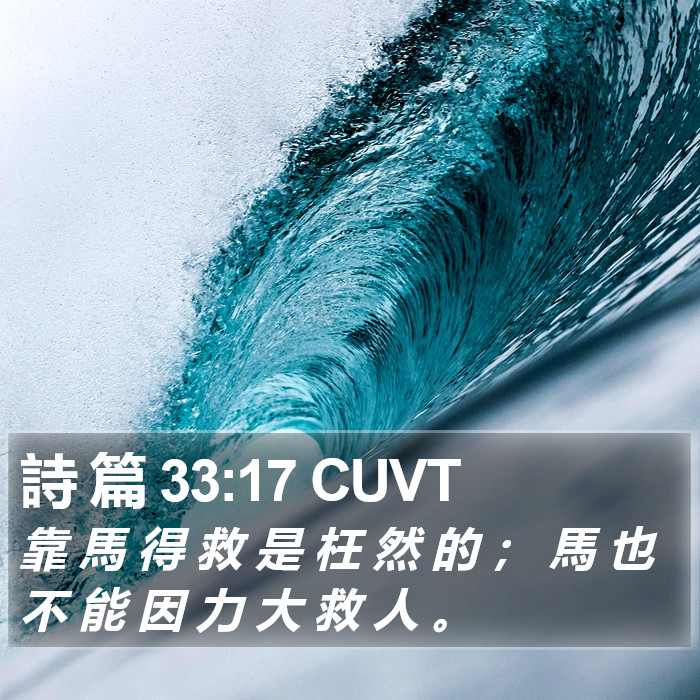 詩 篇 33:17 CUVT Bible Study