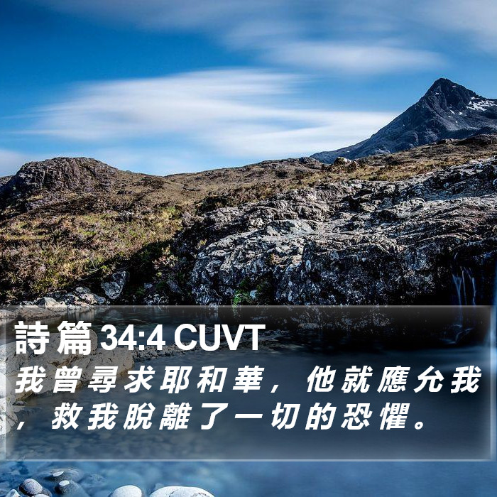 詩 篇 34:4 CUVT Bible Study