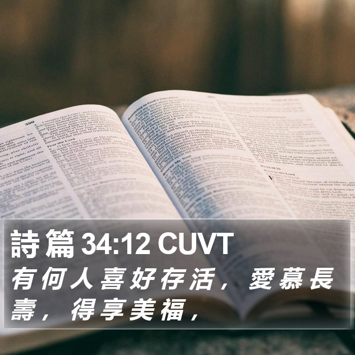 詩 篇 34:12 CUVT Bible Study