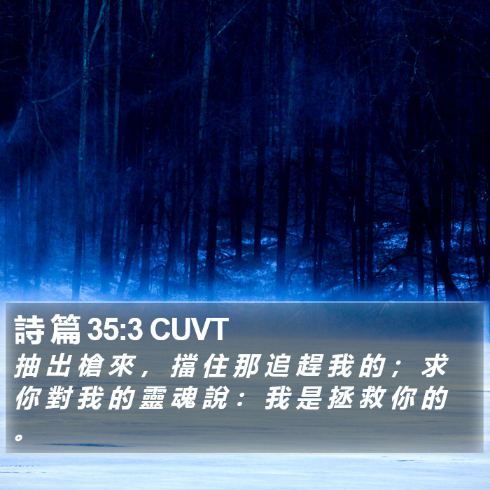 詩 篇 35:3 CUVT Bible Study