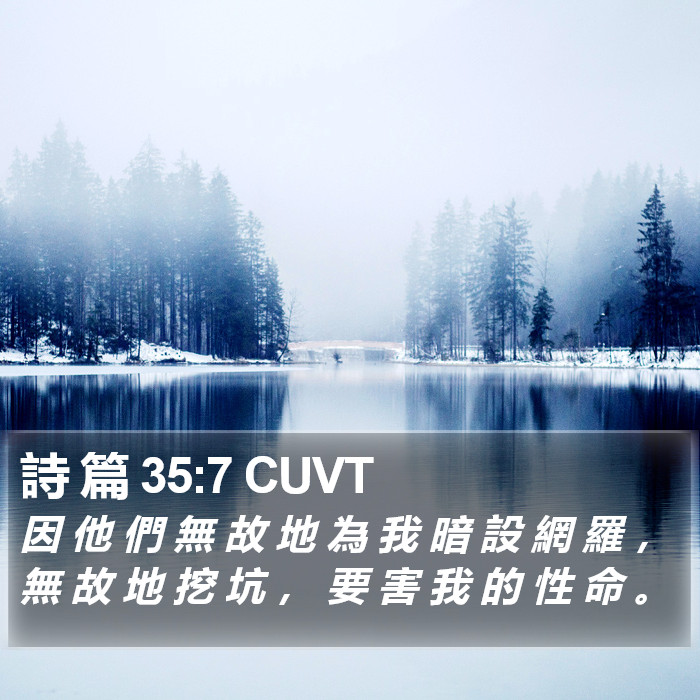 詩 篇 35:7 CUVT Bible Study