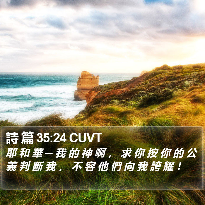 詩 篇 35:24 CUVT Bible Study