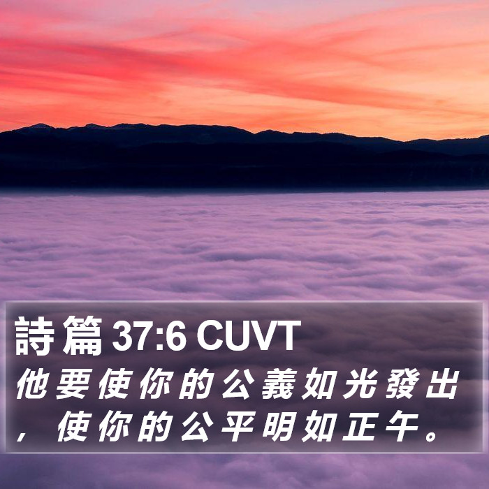 詩 篇 37:6 CUVT Bible Study